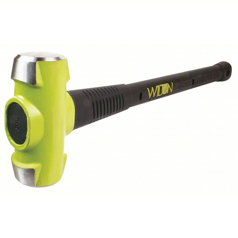 Wilton 21236 Standard Sledge Hammer Steel, Steel Handle, 12 lb Head Wt, 2 1/4 in Dia, 38 in Overall Lg, Steel
