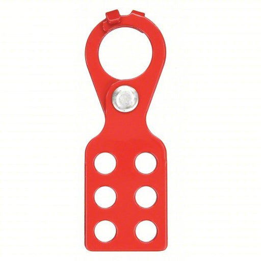 Zing 7106 Lockout Hasp Pry-Resistant Hasp, 1 in Opening Size, Red, 6 Padlocks - Redwood.KV12E736