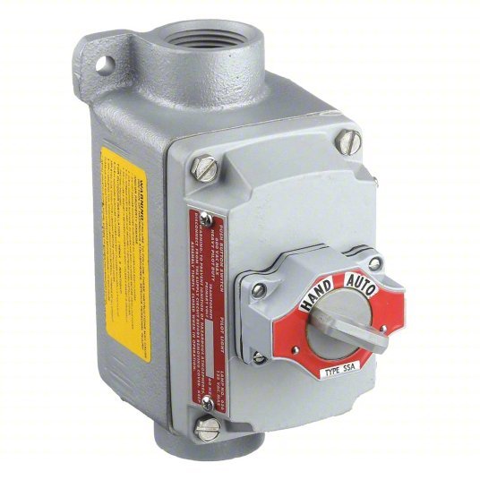 Appleton EFDCB110-12 Selector Switch Control Station Maintained / Maintained, 1 Operators, Hand/Auto