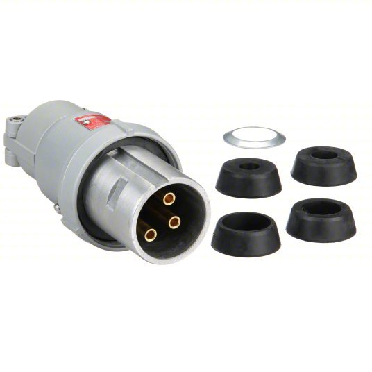 Appleton ACP6034BC Plug 60 A, 600V AC, Style 2 Grounding, 30 hp Horsepower Rating