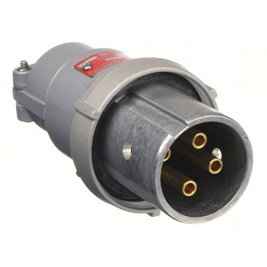 Appleton ACP6034BC Plug 60 A, 600V AC, Style 2 Grounding, 30 hp Horsepower Rating