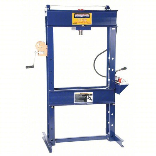 Hein-Werner HW93300 Hydraulic Press Manual Pump, H-Frame Frame, 25 ton Frame Capacity, 6 in Stroke - Redwood.KV12G733