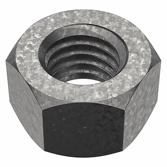 Redwood U08111.050.0001 Hex Nut, 1/2"-13, Steel, Grade 2, Hot Dipped Galvanized, 7/16 in Ht, 25 PK