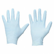 Touchntuff 92-675 Disposable Nitrile Gloves with Textured Fingertips, Nitrile, Powder-Free, XL (10), Blue, 100 Pack