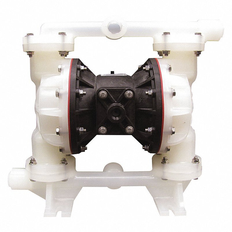 Sandpiper S1FB3PBPPNI000. Double Diaphragm Pump, Polypropylene, Air Operated, Buna N, 53 GPM