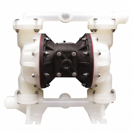 Sandpiper S1FB3PBPPNI000. Double Diaphragm Pump, Polypropylene, Air Operated, Buna N, 53 GPM