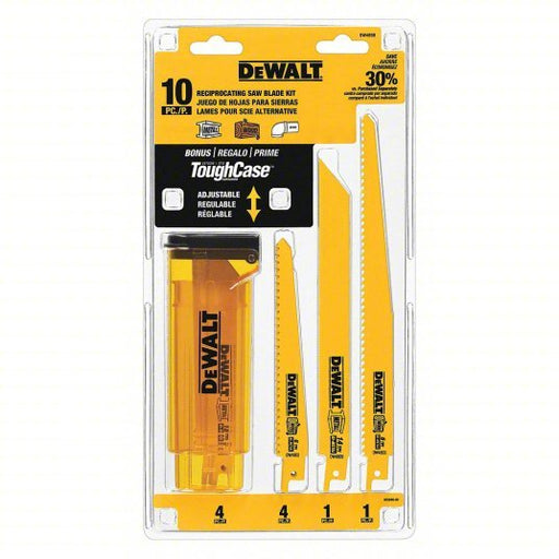 Dewalt DW4898 10 Piece Bi-Metal Reciprocating Saw Blade Set with Case PK5 - Redwood.KV131V63