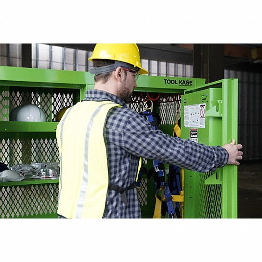 Knaack 139-SK-01-KL Jobsite Cabinet 60 in W x 30 in D x 60 in H, 59.4 cu ft, Proprietary Recessed Padlock, Green