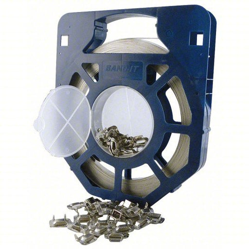 Band-IT GR204B Stainless Steel Band And Buckle Kit 0.03 in Strapping Thick, 1,500 lb Break Strength