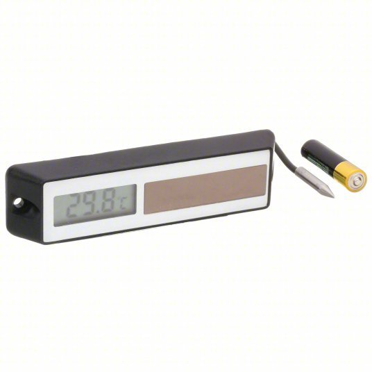 Redwood RW13E395 Surface-Mount Refrigeration Thermometer Single-Gang Plate, 1 1/4 in RTD Probe with 5 ft Cable