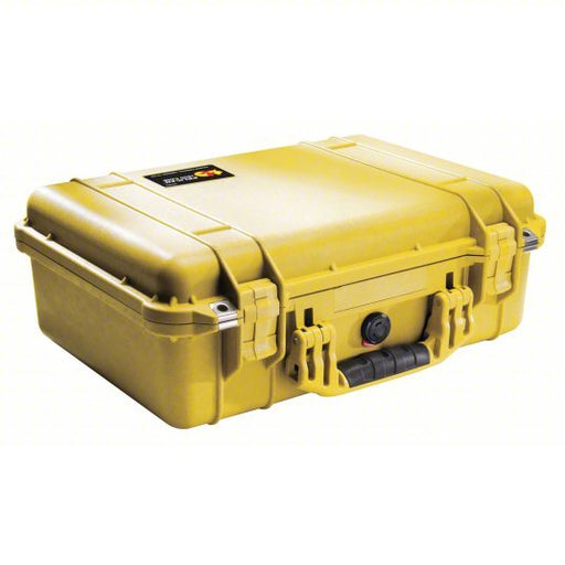 Pelican 1500-001-240 Protective Case 11 1/4 in x 16 3/4 in x 6 1/8 in Inside, Yellow, Stationary, 7 lb Wt