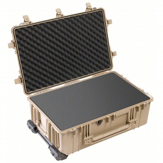 Pelican 1650 Protective Case 17 1/2 in x 28 5/8 in x 10 5/8 in Inside, Flat/Pick and Pluck, Beige, IP67