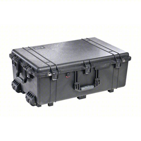 Pelican 1650NF Protective Case 17 1/2 in x 28 5/8 in x 10 5/8 in Inside, Black, 4 Wheels, 24 lb Wt, IP67