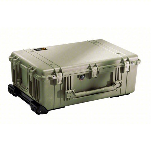 Pelican 1650NF Protective Case 17 1/2 in x 28 5/8 in x 10 5/8 in Inside, Green, 4 Wheels, 24 lb Wt, IP67