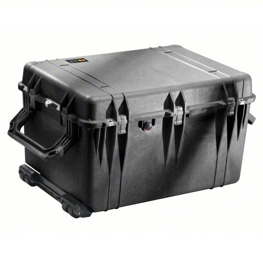 Pelican 1660-021-110-G Protective Case 19 5/8 in x 28 1/4 in x 17 5/8 in Inside, Black, 4 Wheels, 34 lb Wt, IP67
