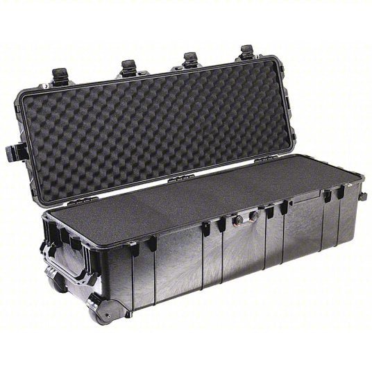 Pelican 1740 Protective Case 12 7/8 in x 41 in x 12 1/8 in, Flat/Pick and Pluck, Black, 2 Wheels