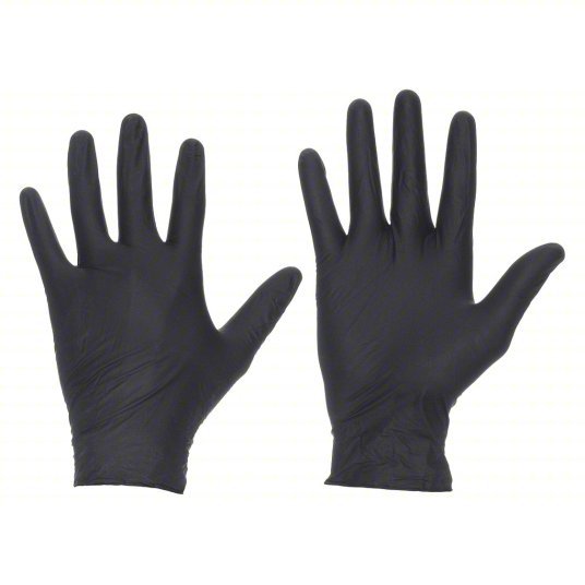 Microflex N643 Disposable Gloves Medical-Grade, L (9), 4 mil, Powder-Free, Nitrile, Grain, Fingertips