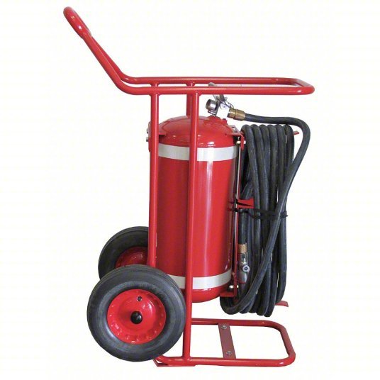 Amerex 673 Wheeled Fire Extinguisher 65 lb Extinguisher Capacity, 4A:80B:C, Halotron