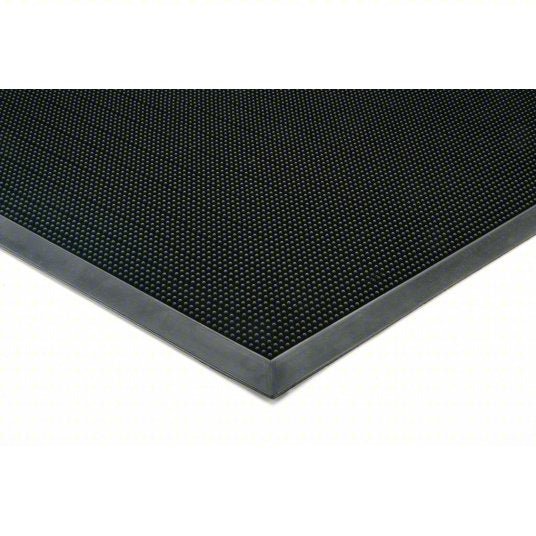 Ability One 7220-01-582-6247 Entrance Mat Finger, Outdoor, Heavy, 2 ft x 32 in, 5/8 in Thick, Rubber, Beveled Edge, Black