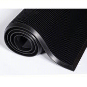 Ability One 7220-01-582-6247 Entrance Mat Finger, Outdoor, Heavy, 2 ft x 32 in, 5/8 in Thick, Rubber, Beveled Edge, Black