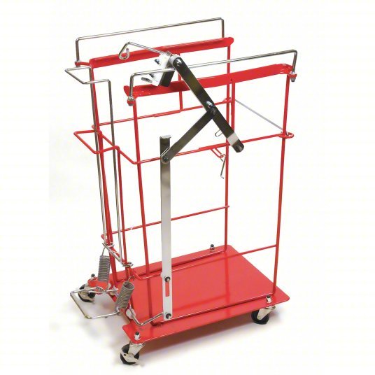 Covidien 8991FP Wire Cart, Steel, 12 and 18 gal Sharps Hinged Lid Large Volume Containers
