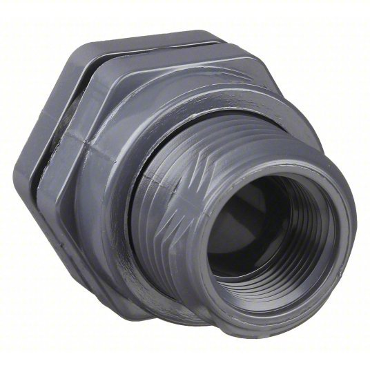 Hayward BFA1020TES Bulkhead Tank Fitting PVC Body, 2 in Female Threaded Inside Connection, EPDM Gasket