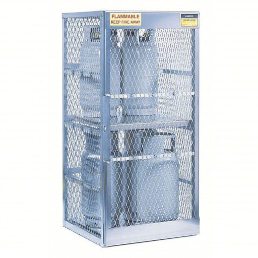 Justrite 23010 Gas Cylinder Cabinet, 30x65, Capacity 8
