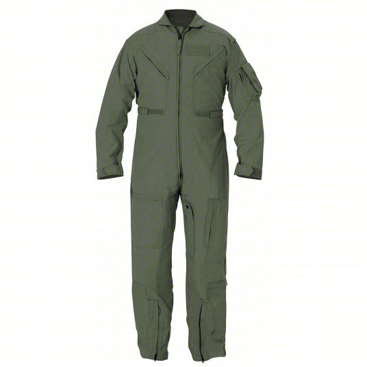 Propper F51154638838S Flight Suit 37 in to 38 in Fits Chest Size, 28 3/8 in Inseam, Freedom Green, Nomex(R)