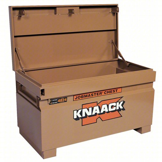 Knaack 4824 Jobsite Box 48 in Overall Wd, 24 in Overall Dp, 28 1/4 in Overall Ht, Padlockable, Tan