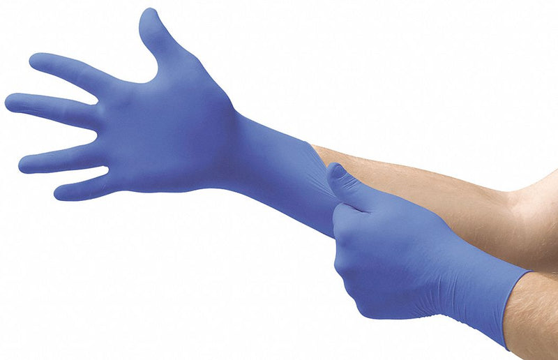 Ansell N193 Microflex Disposable Gloves, Food-Grade/Gen Purpose, L (9), 4 mil, Powder-Free, Nitrile, 100 PK