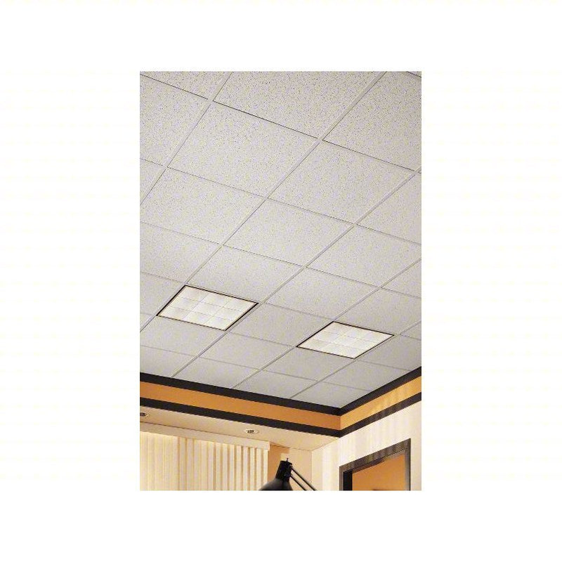 Armstrong 704A Ceiling Tile, 24 in x 24 in, Angled Tegular, 15/16 in Grid Size, 0.55 NRC, 16 PK
