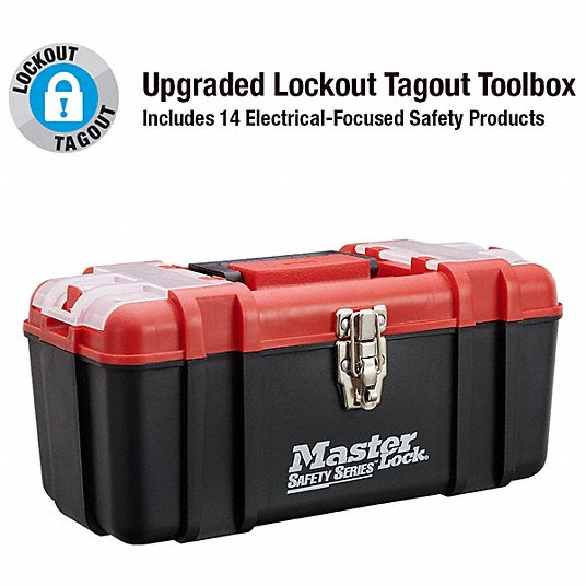Master Lock 1457E410KA Portable Lockout Kit Electrical, Keyed Alike Padlocks