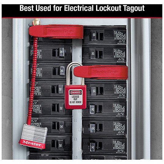 Master Lock 1457E410KA Portable Lockout Kit Electrical, Keyed Alike Padlocks