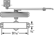 McMaster 1475A721 Norton High-Traffic Door Closer UNI 1601, 42"-48" Interior Door Width, Hold Open, Finish Gray