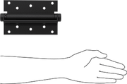 McMaster 1479A46 Mortise-Mount Door Hinge with Nonstd Holes, Square Corners, Black Steel, for 2" Door