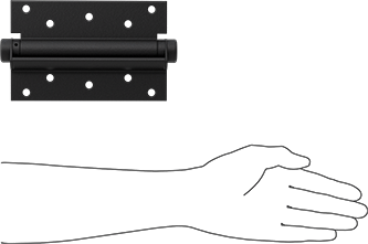 McMaster 1479A46 Mortise-Mount Door Hinge with Nonstd Holes, Square Corners, Black Steel, for 2" Door