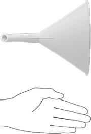McMaster 1479T5 Plastic Funnel, Vapor-Lock Ridges, 16 FL oz Capacity