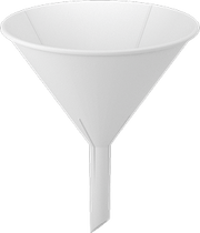 McMaster 1479T5 Plastic Funnel, Vapor-Lock Ridges, 16 FL oz Capacity