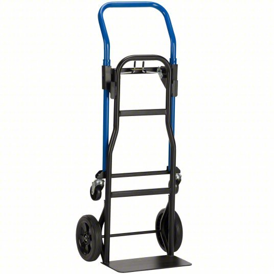 Harper JDC2223 Convertible Hand Truck 14 in x 7 1/2 in, 34 in x 13 in x 9 in, Flat-Free Plastic
