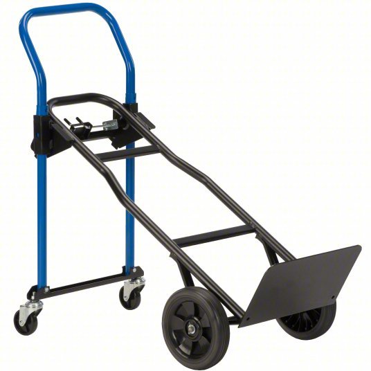 Harper JDC2223 Convertible Hand Truck 14 in x 7 1/2 in, 34 in x 13 in x 9 in, Flat-Free Plastic