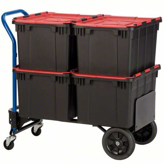 Harper JDC2223 Convertible Hand Truck 14 in x 7 1/2 in, 34 in x 13 in x 9 in, Flat-Free Plastic
