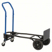 Harper JDC2223 Convertible Hand Truck 14 in x 7 1/2 in, 34 in x 13 in x 9 in, Flat-Free Plastic