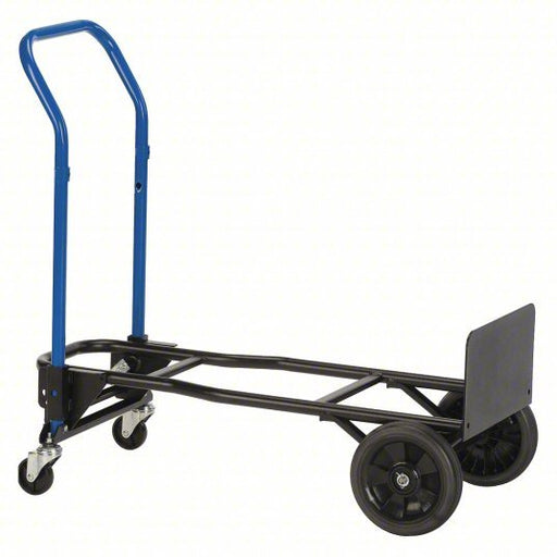 Harper JDC2223 Convertible Hand Truck 14 in x 7 1/2 in, 34 in x 13 in x 9 in, Flat-Free Plastic