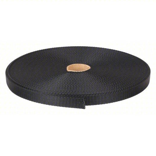 Bulk-Strap 01M17337 Bulk Webbing 1 in Wd, 300 ft Lg, 0.040 +/-0.003, Black