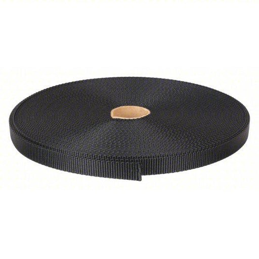 Bulk-Strap 01M17337 Bulk Webbing 1 in Wd, 300 ft Lg, 0.040 +/-0.003, Black