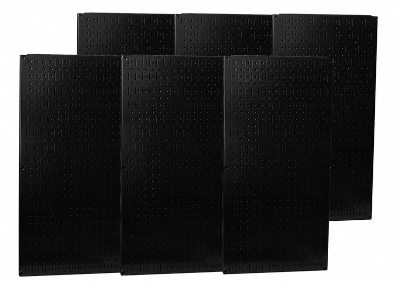Wall Control 35-P-3296BK Pegboard Panel 6-Panel Kit Steel Black 32 x 96 in