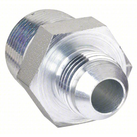 Aeroquip 2021-6-4S Hydraulic Hose Adapter 3/8 in x 1/4 in Fitting Size, Male x Male, NPTF x JIC, Rigid, Straight