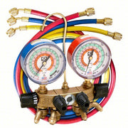 JB Industries 26200-310 Manifold Gauge, 4 Valves, R-22/R-404A/R-410A, 4 Hoses