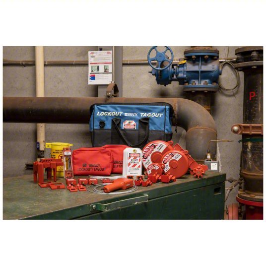 Brady 153672 Valve Lockout Kit Keyed Different Padlocks, Blue