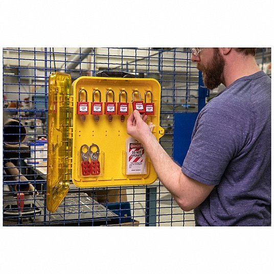 Brady 153683 Lockout Station 57 Components Included, Lockout Station, Keyed Different Padlocks